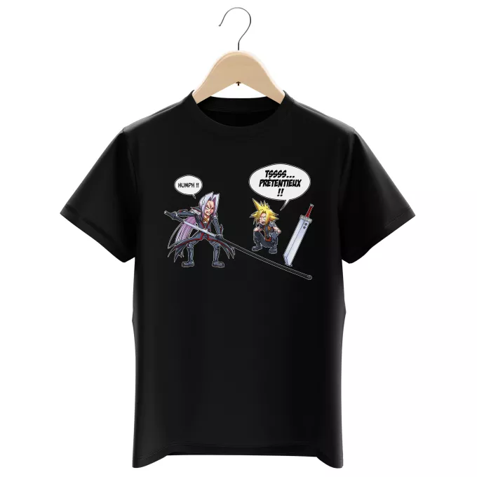 T-shirts Enfants Garçons Parodie Final Fantasy VII - FFVII Prétentieux !! - Clad, Sephiroth