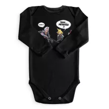 Body bébé manches longues Clad « Prétentieux !! » – Parodie Final Fantasy VII
