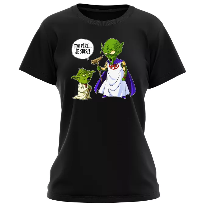 T-shirts Femmes Parodie Star Wars Ton père, je suis... !! - Yoda, le Tout Puissant