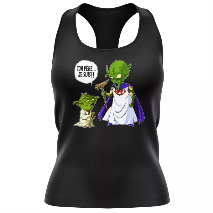 Débardeur Femme Parodie Star Wars Ton père, je suis... !! - Yoda, le Tout Puissant