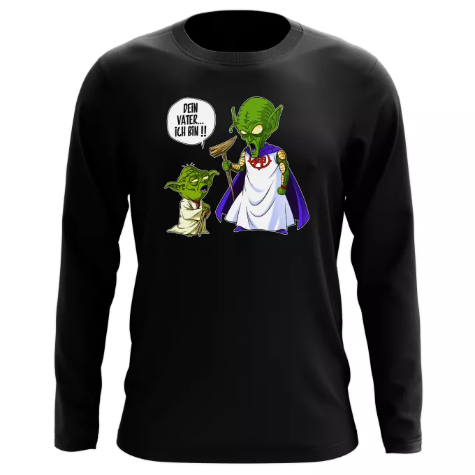 Langarm T-shirts Parodie auf Star Wars Yoda von Star Wars und Gott von DBZ