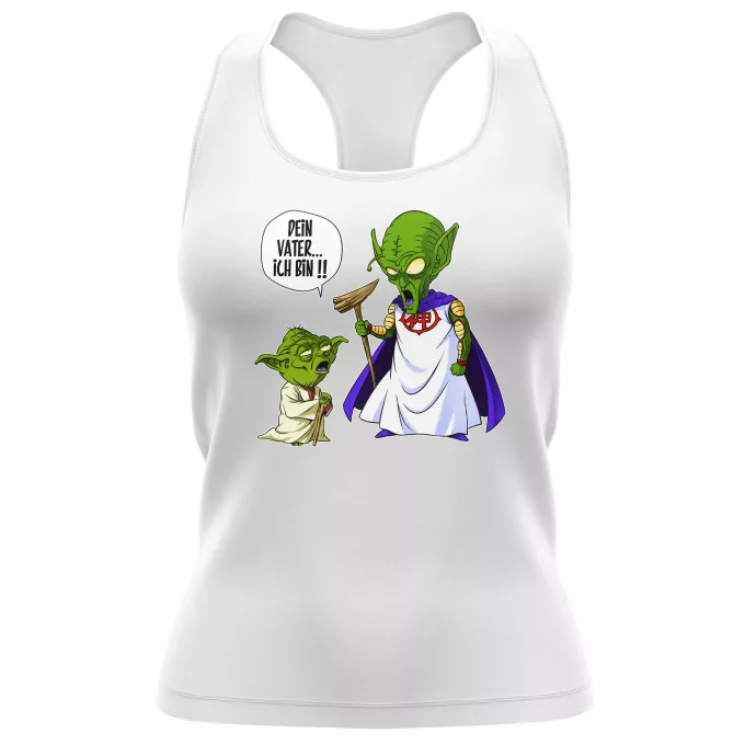 Damen T-shirt Tank top Parodie auf Star Wars Yoda von Star Wars und Gott von DBZ