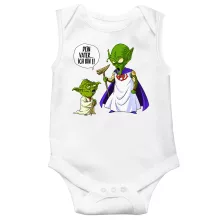 Yoda ärmelloser Baby Strampler “Yoda von Star Wars und Gott von DBZ” – Parodie auf Star Wars