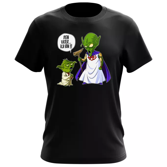 Herren T-shirts Parodie auf Star Wars Yoda von Star Wars und Gott von DBZ