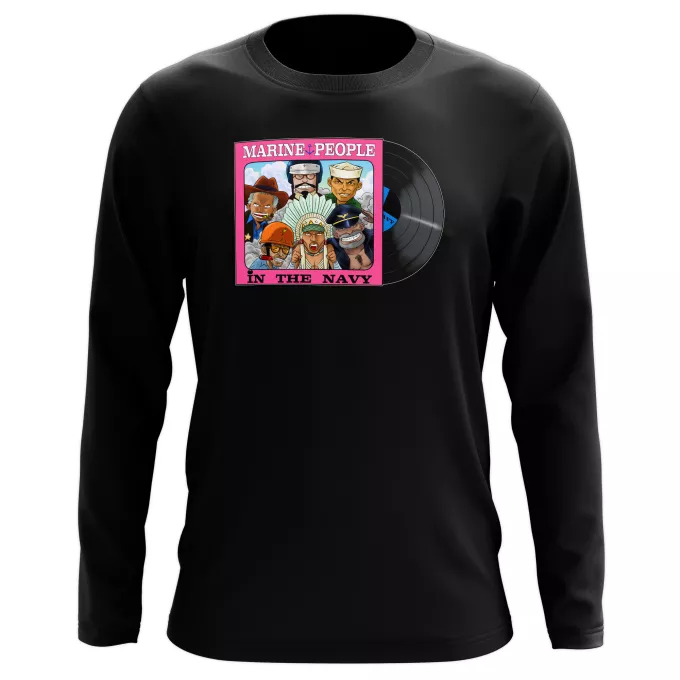Langarm T-shirts Parodie auf One Piece Garp, Akainu, Aokiji, Kizaru, Sengoku und Smoker