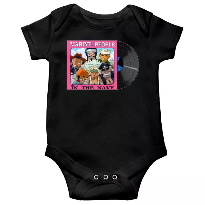 kurzärmelige Baby Strampler Parodie auf One Piece Garp, Akainu, Aokiji, Kizaru, Sengoku und Smoker