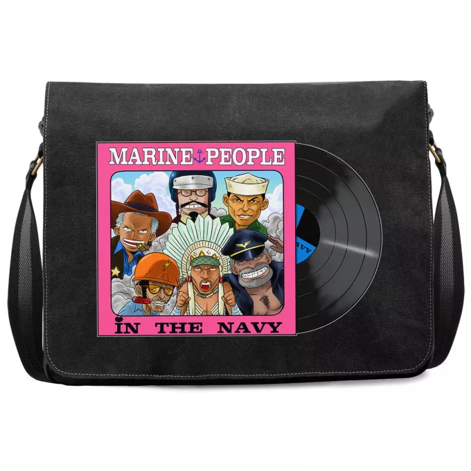 Premium Schultertaschen Parodie auf One Piece Garp, Akainu, Aokiji, Kizaru, Sengoku und Smoker