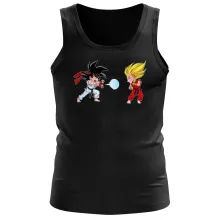 Canotta da Uomo Son Goku “Son Goku e Vegeta X Ryu e Ken” – Parodia dei Dragon Ball Z