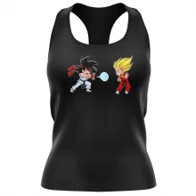 Son Goku Women's Tank Top “Son Goku and Vegeta X Ryu and Ken” – Dragon Ball Z parody