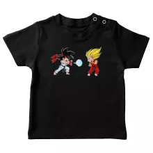 Son Goku Baby's T-shirt “Son Goku and Vegeta X Ryu and Ken” – Dragon Ball Z parody