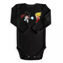 Son Goku Long sleeve Baby Bodysuit “Son Goku and Vegeta X Ryu and Ken” – Dragon Ball Z parody