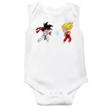 Son Goku Sleeveless Baby Bodysuit “Son Goku and Vegeta X Ryu and Ken” – Dragon Ball Z parody
