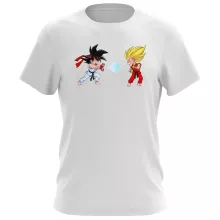 Maglietta Son Goku “Son Goku e Vegeta X Ryu e Ken” – Parodia dei Dragon Ball Z