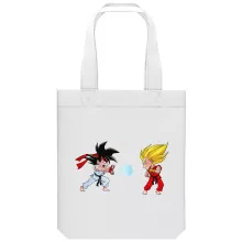 totebag Son Goku “Son Goku e Vegeta X Ryu e Ken” – Parodia dei Dragon Ball Z