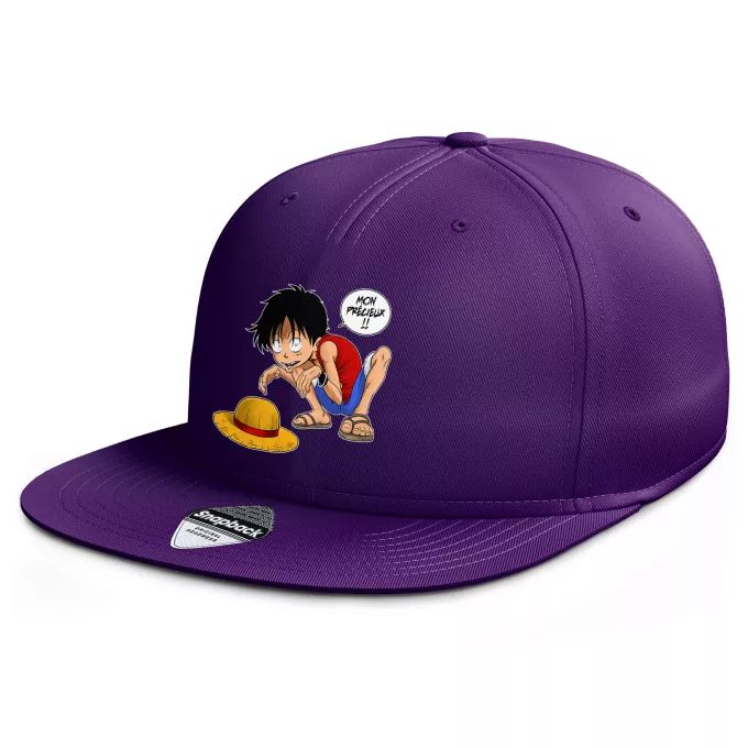 Casquette Rap Snapback Parodie One Piece Mon Précieux (SD Edition) - Luffy se prenant pour Gollum