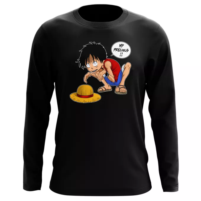Long sleeve T-shirts Parody of One Piece Luffy and Gollum - My Precious