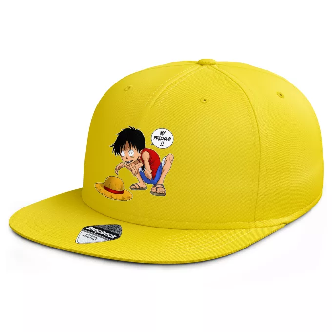 Flat Peak Cap Parody of One Piece Luffy and Gollum - My Precious