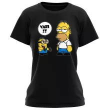 Kevin Minion Damen T-shirt “Kevin Minion et Homer Simpson” – Parodie auf Minions