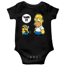 Kevin Minion Baby Strampler “Kevin Minion et Homer Simpson” – Parodie auf Minions
