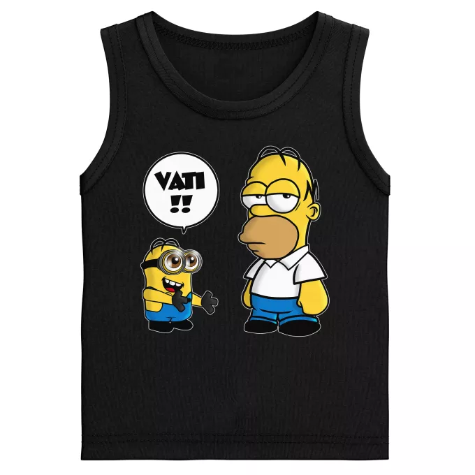 Jungen Kinder Tank Top Parodie auf Minions Kevin Minion et Homer Simpson