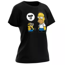 Kevin Minion Women T-shirt “Kevin Minion and Homer Simpson” – Minions parody