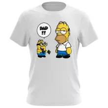 Kevin Minion T-Shirt “Kevin Minion and Homer Simpson” – Minions parody