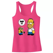 Kevin Minion Girls Kids Tank Top “Kevin Minion and Homer Simpson” – Minions parody