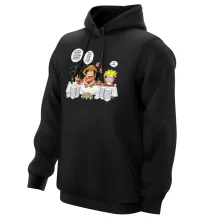 Sweat à capuche Luffy « La recette d'un bon shonen Manga (Super Deformed) » – Parodie Naruto