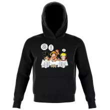 Sweat à capuche Enfant Luffy « La recette d'un bon shonen Manga (Super Deformed) » – Parodie Naruto