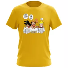 T-shirt Luffy « La recette d'un bon shonen Manga (Super Deformed) » – Parodie Naruto