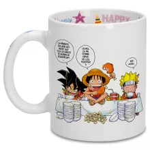 Mug Luffy « La recette d'un bon shonen Manga (Super Deformed) » – Parodie Naruto