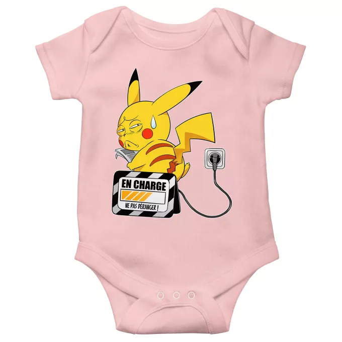 Fatinho de manga curta para bebé (menina) Paródia Pokémon