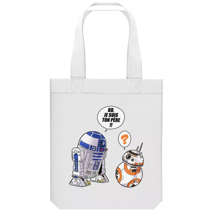 Saco (Tote Bag) de algodão orgânico Paródia Guerra das Estrelas