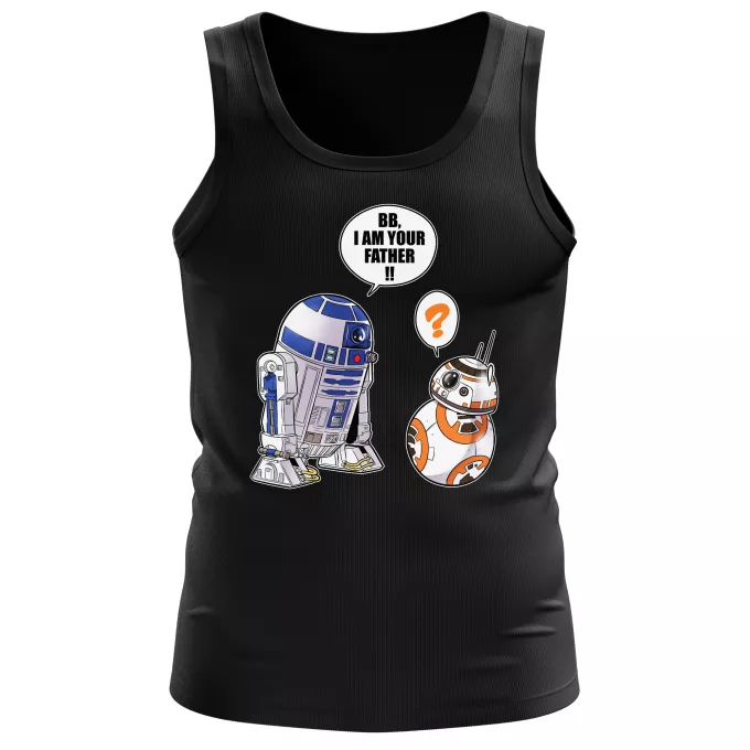 Heren tanktops Parodie Star Wars R2-D2 en BB-8