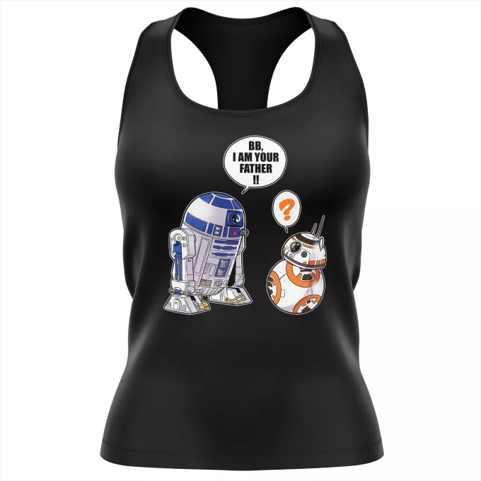 Vrouwen Tank Tops Parodie Star Wars R2-D2 en BB-8