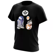 R2-D2 T-shirt “R2-D2 en BB-8” – Star Wars parodie