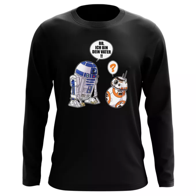 Langarm T-shirts Parodie auf Star Wars R2-D2 und BB-8