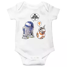 R2-D2 Baby Strampler “R2-D2 und BB-8” – Parodie auf Star Wars