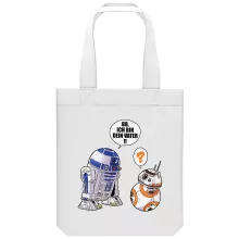 R2-D2 totebag “R2-D2 und BB-8” – Parodie auf Star Wars