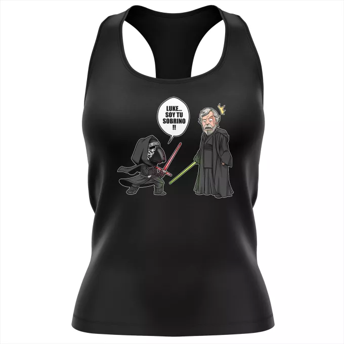 Camiseta Mujer sin mangas Parodia Star Wars Luke Skywalker y Kylo Ren