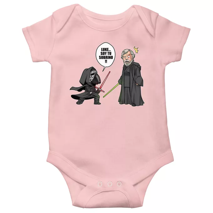 Traje de bebé de manga corta (chicas) Parodia Star Wars Luke Skywalker y Kylo Ren