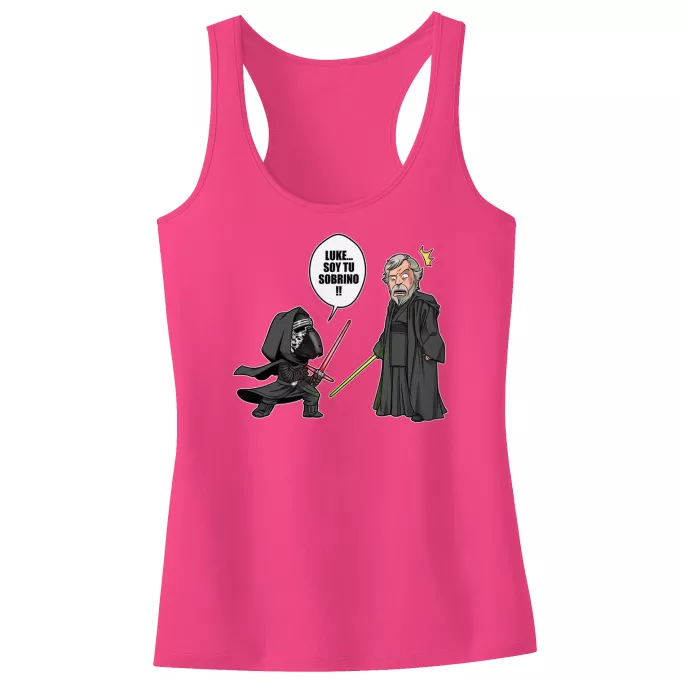 Camisetas Niñas sin mangas Parodia Star Wars Luke Skywalker y Kylo Ren