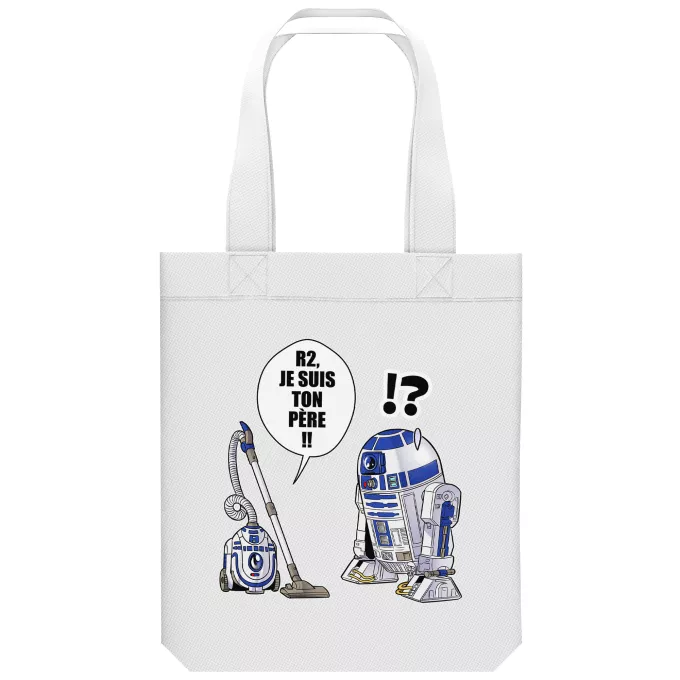 Saco (Tote Bag) de algodão orgânico Paródia Guerra das Estrelas
