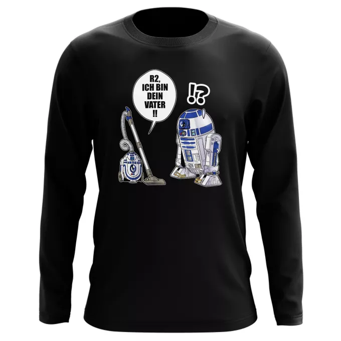 Langarm T-shirts Parodie auf Star Wars R2-D2 - Ich Bin Dein Vater