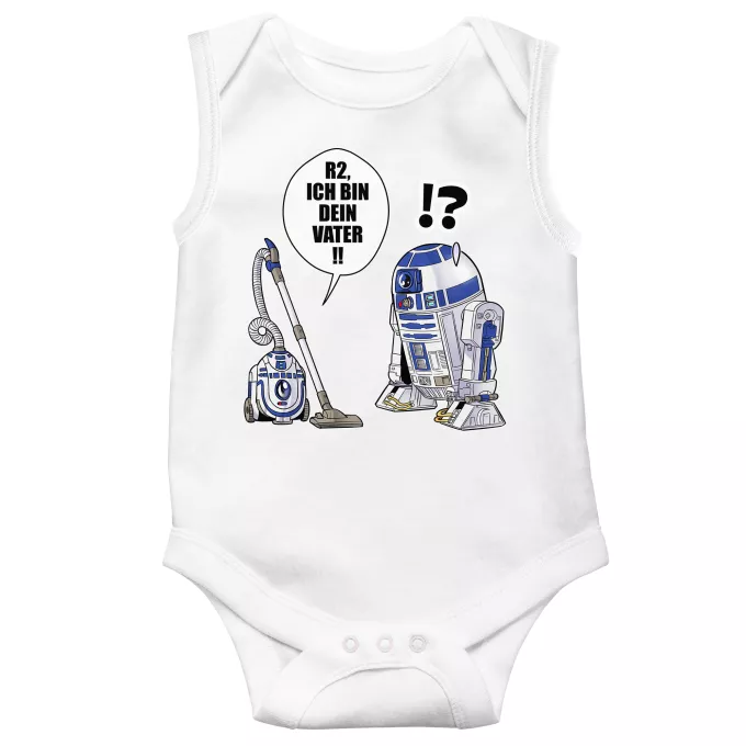 ärmelloser Baby Strampler Parodie auf Star Wars R2-D2 - Ich Bin Dein Vater