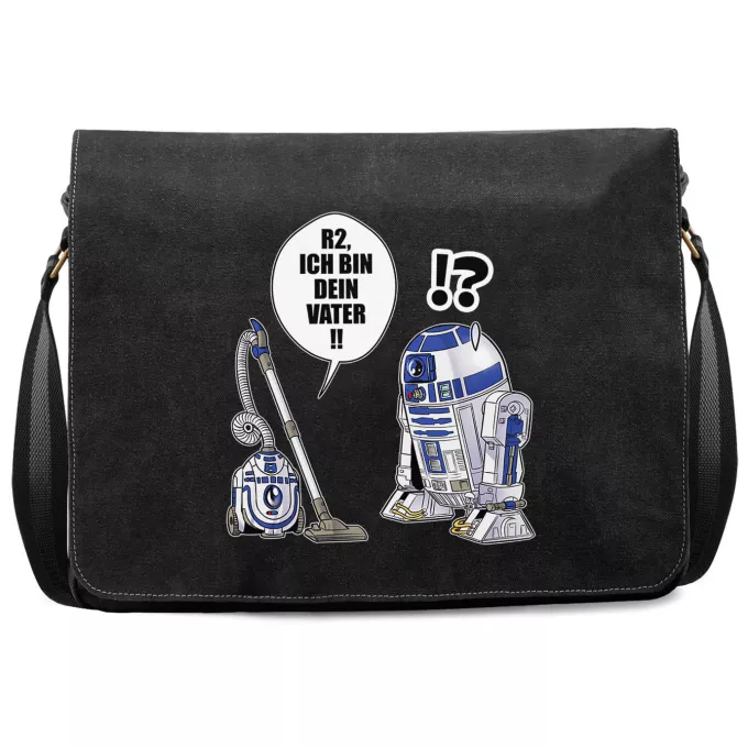 Premium Schultertaschen Parodie auf Star Wars R2-D2 - Ich Bin Dein Vater