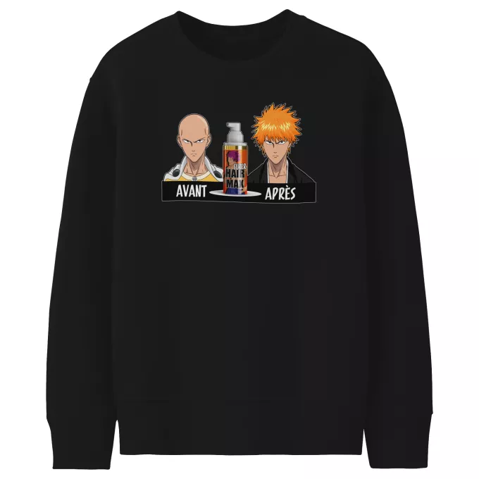 Pulls Enfants Parodie One-Punch Man La solution Miracle pour retrouver une belle chevelure... :) - Saitama, Ichigo Kurosaki