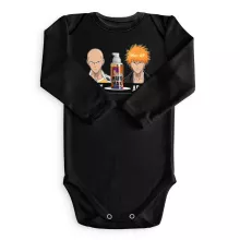 Body bébé manches longues Saitama « La solution Miracle pour retrouver une belle chevelure... » – Parodie One-Punch Man