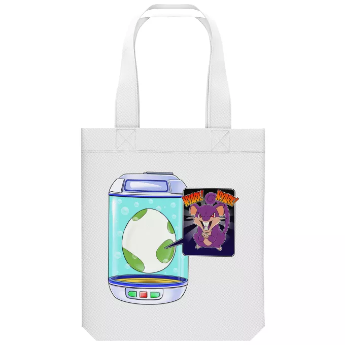 Ekologisk bomullsväska (Tote Bag) Parodi Pokémon Rattata