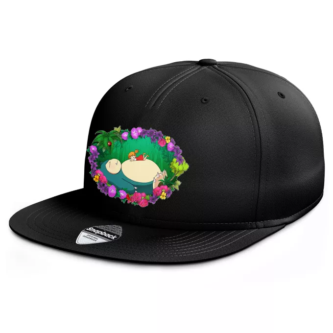 Gorra de rapero Parodia Pokémon Snorlax y Chibi Misty
